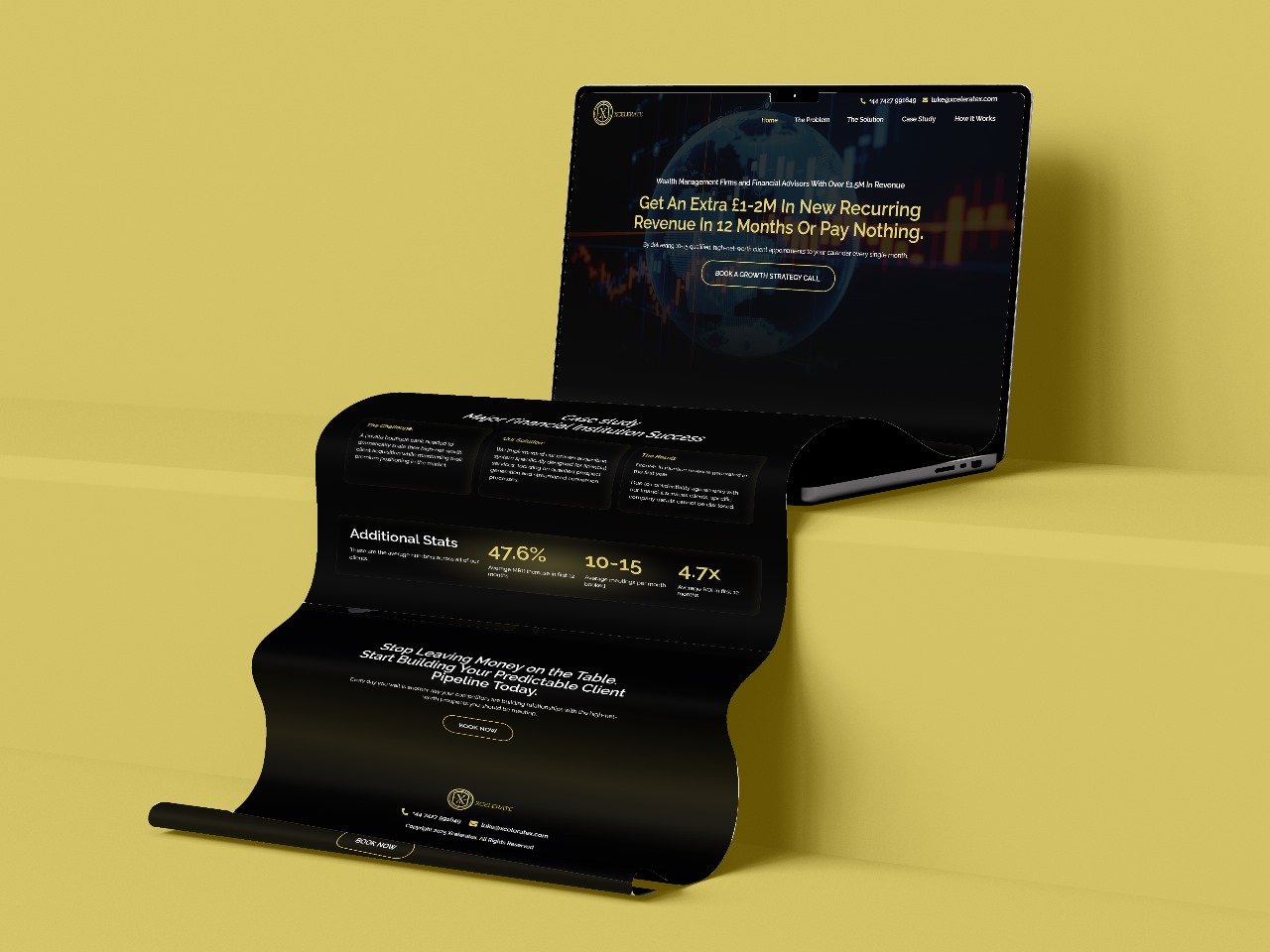 Xcelerate website — wealth management growth consultancy homepage